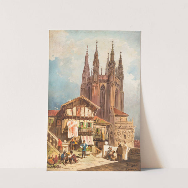 In front of Burgos cathedral by Friedrich Perlberg