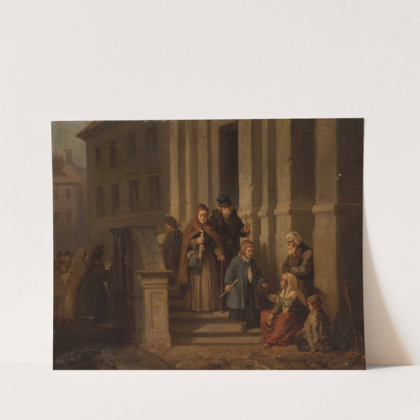In front of the church (1862) by Henryk Pillati