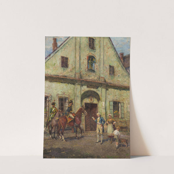 In front of the Town Hall in Oderberg by Emanuel Bachrach-Barée