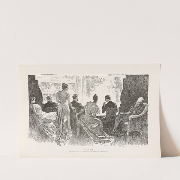 In leap year – The dear girls and the chaperone accustom themselves to the back seats (1896) by Charles Dana Gibson
