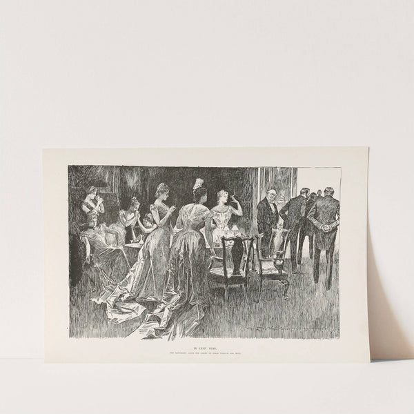 In leap year – The gentlemen leave the ladies to their tobacco and wine (1896) by Charles Dana Gibson