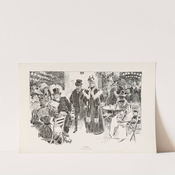 In Paris – At the Jardin de Paris (1896) by Charles Dana Gibson