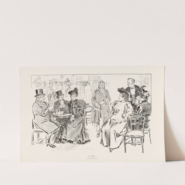 In Paris – Some Sidewalk Types (1896) by Charles Dana Gibson