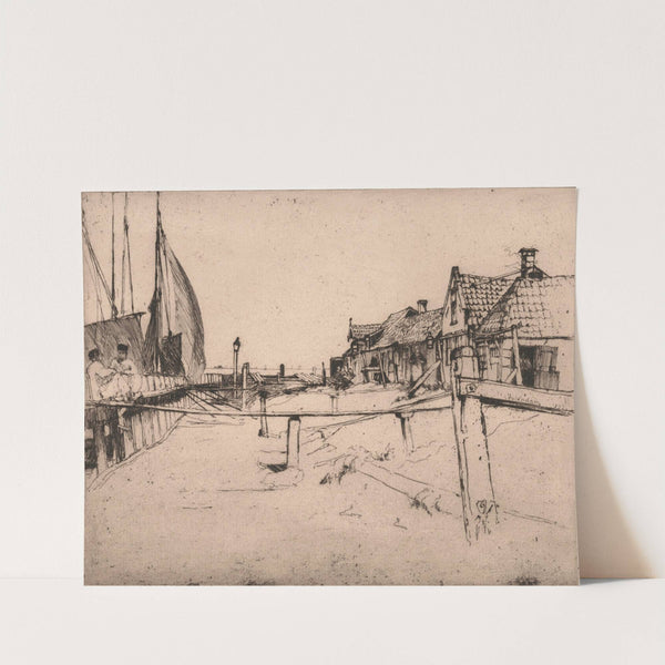 In Port, Volendam by Sir Frank Short