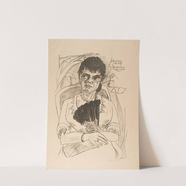 In Remembrance of Miss von Sch. (1919) by Max Beckmann