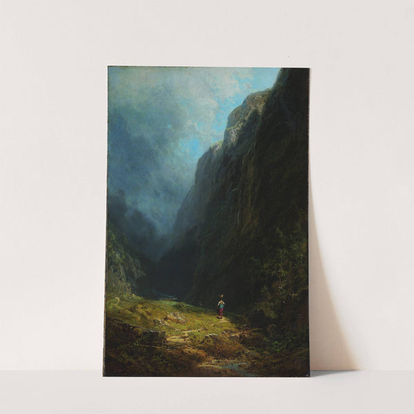 In the Alpine High Valley (Landscape with Mt. Wendelstein) (circa 1871) by Carl Spitzweg