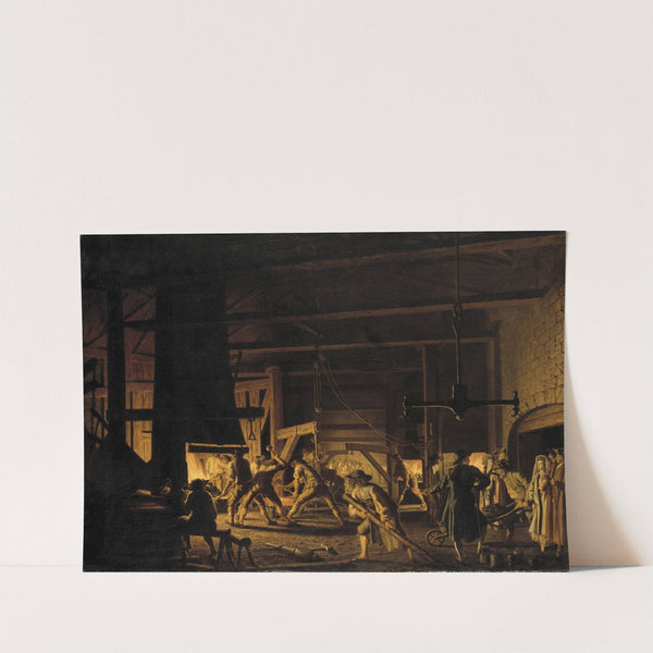 In the Anchor-Forge at Söderfors. The Smiths Hard at Work by Pehr Hilleström