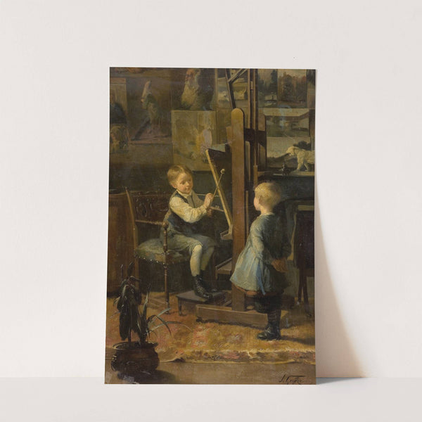 In the Artist’s Studio by Henri-Jules-Jean Geoffroy