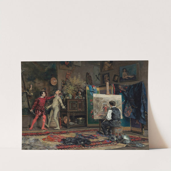 In The Artist’s Studio (1875) by Julius Leblanc Stewart