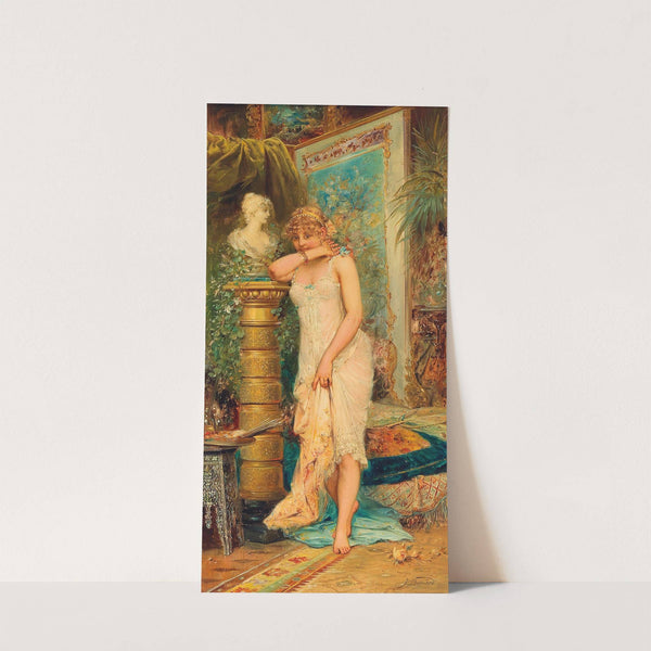 In the Atelier, The Shy Model by Hans Zatzka