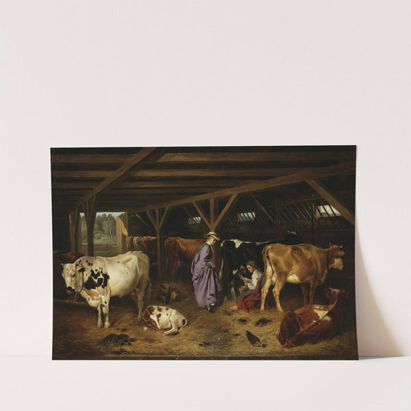 In the barn by Józef Brodowski