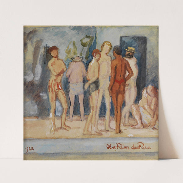 In the bathhouse (1920) by Hans von Faber du Faur