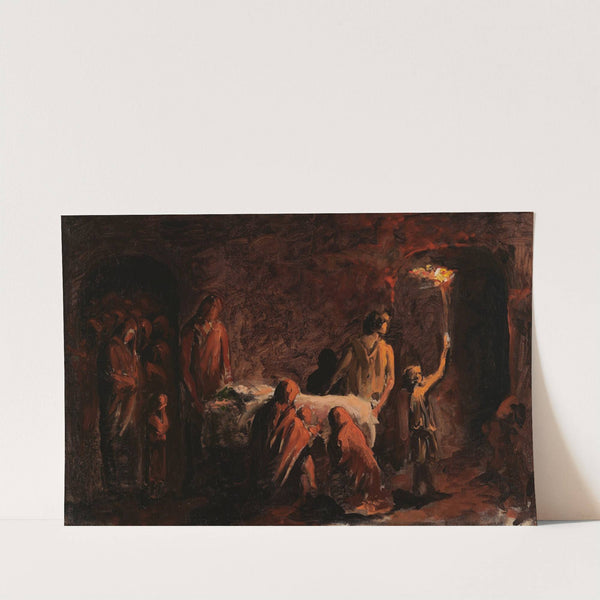 In the catacombs (1884) by Anna Bilińska-Bohdanowicz