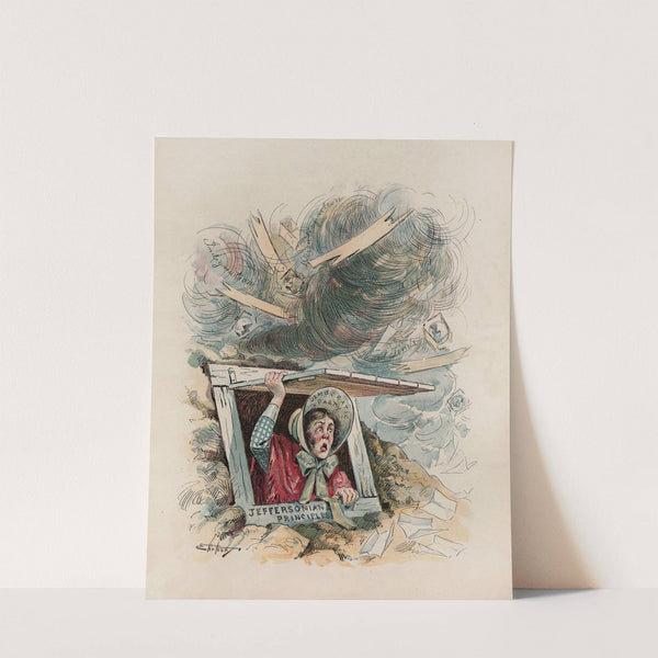 In the cyclone cellar, – waiting for fair weather (1894) by Samuel Ehrhart