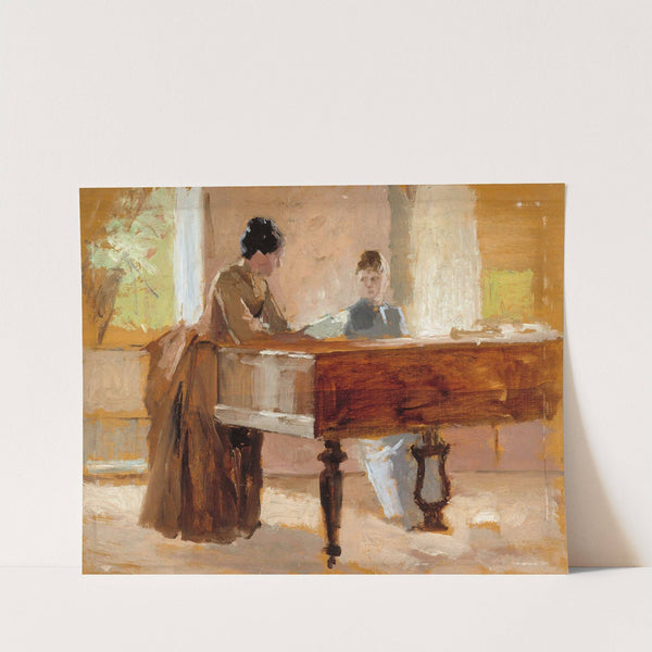 In The Drawing Room At Haikko, Study For An Old Tune (1888) by Albert Edelfelt
