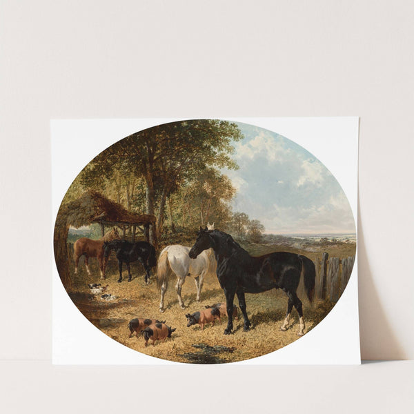 In the farmyard by John Frederick Herring Jr.