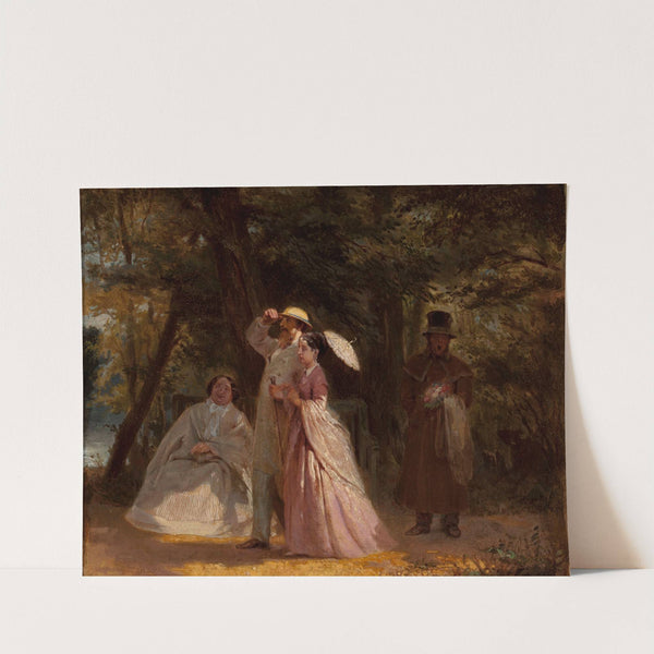 In the garden (1860) by Artur Grottger