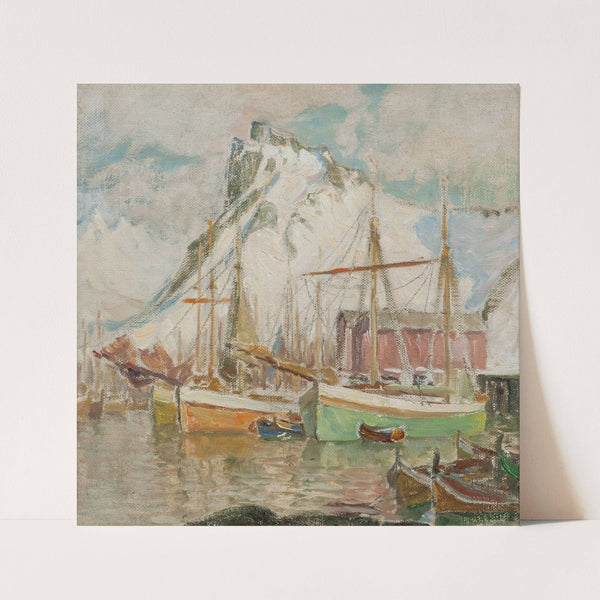 In the Harbour, Svolvaer. Study from Lofoten (1905) by Anna Boberg