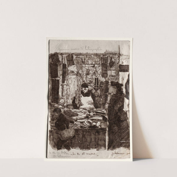 In the Old Market (1906) by Jean-Émile Laboureur