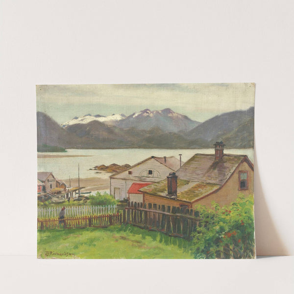 In The Old Quarter, Sitka, 1900 by Theodore J. Richardson