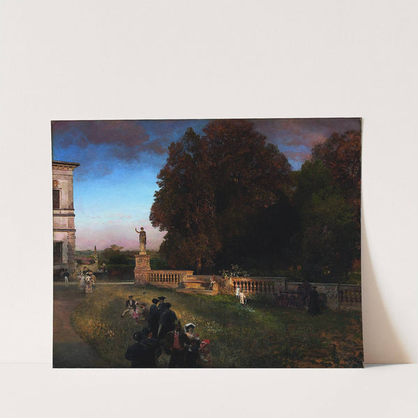 In the Park of the Villa Borghese by Oswald Achenbach