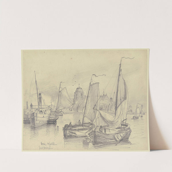 In the port of Veere by Friedrich Ernst Morgenstern