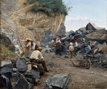In the Quarry. Motif from Switzerland