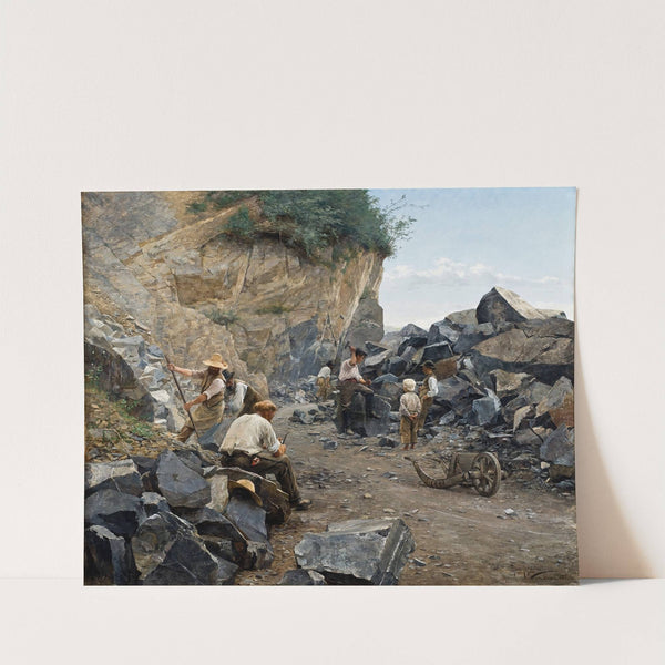 In the Quarry. Motif from Switzerland (1886) by Axel Jungstedt