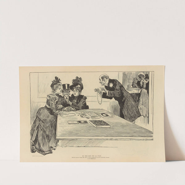 In the Rue de la Paris (1893-1900) by Charles Dana Gibson