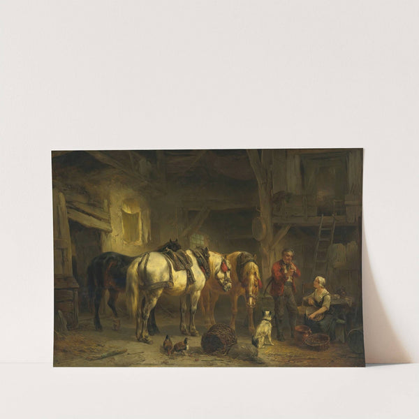In The Stables by Wouterus Verschuur