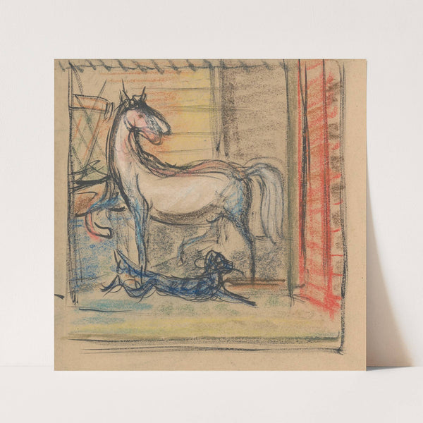 In the Stables (1940–1944) by Arnold Peter Weisz-Kubínčan