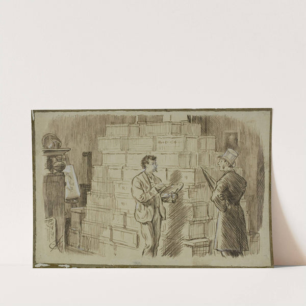 In the Studio by Charles Samuel Keene