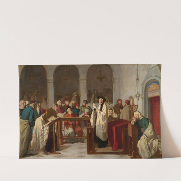 In The Synagogue by Edouard Moyse