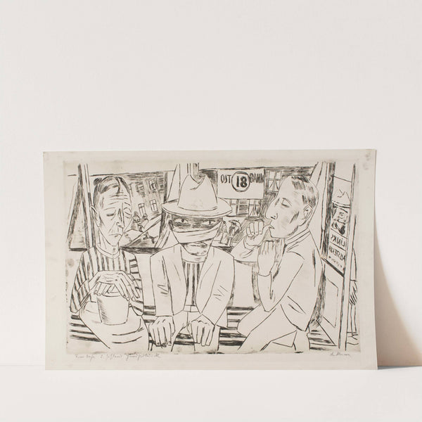 In the Tram (1922) by Max Beckmann