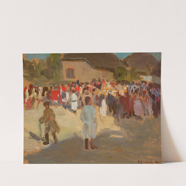 In the village on Sunday by Teodor Ziomek