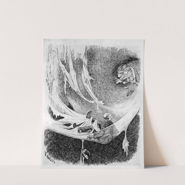 In the web by Theodor Kittelsen