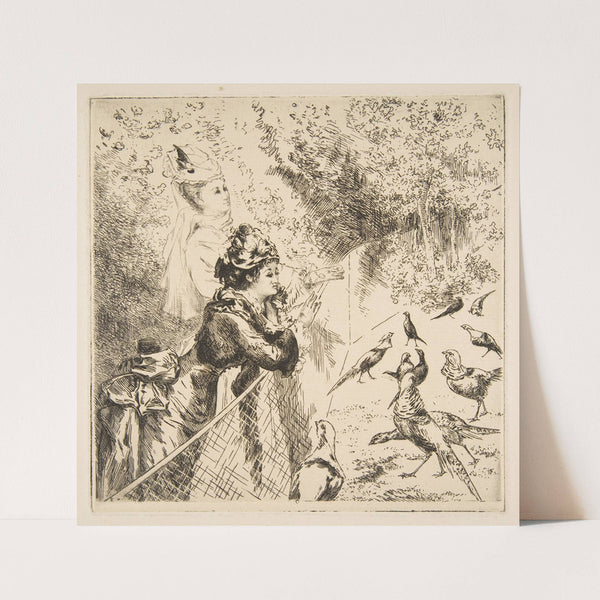 In the Zoological Garden (ca. 1873) by Félix Bracquemond