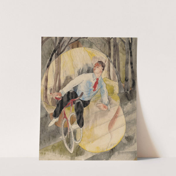 In Vaudeville, the Bicycle Rider (1919) by Charles Demuth