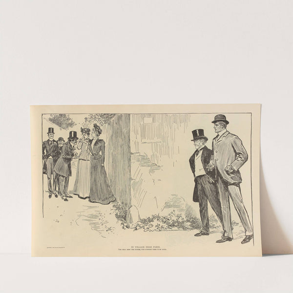 In village near Paris (1893-1900) by Charles Dana Gibson