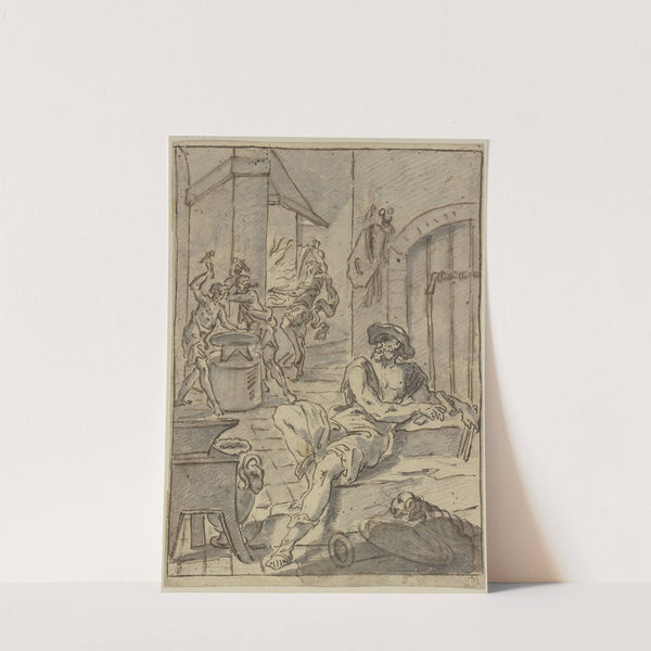 In Vulcan's smithy by Salvator Rosa