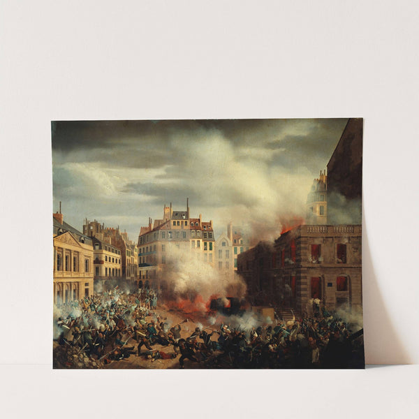 Incendie du château d'eau, place du Palais-Royal, le 24 février 1848 by Eugène Henri Adolphe Hagnauer
