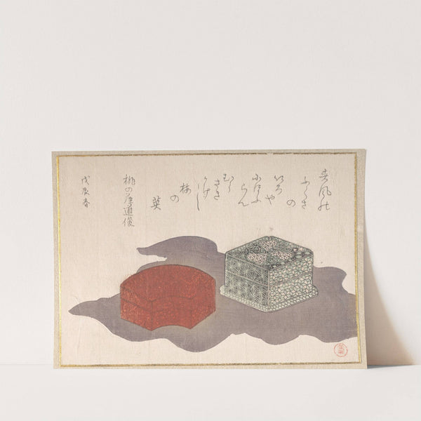 Incense Boxes with a Wrapping Cloth (1808) by Kubo Shunman