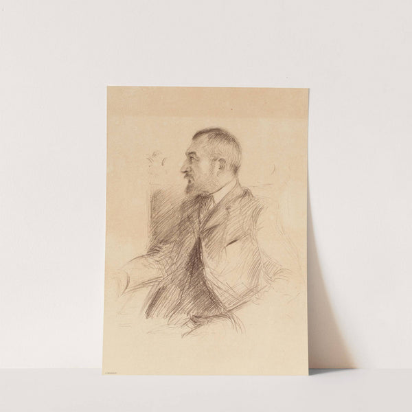 Inconnu, de profil gauche, jeune avec une barbe by Noël Dorville