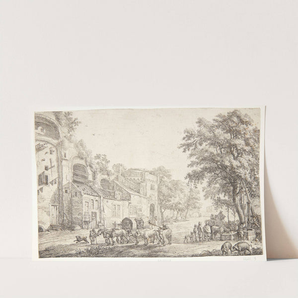 Indfaldsvej i en landsby by Simon de Vlieger