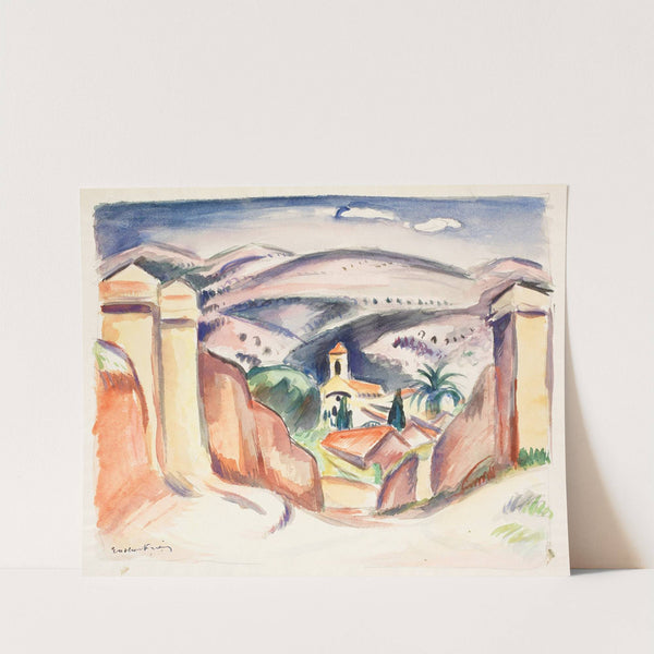 Indgangen til Cassis, også kaldet Kirketårnet i Cassis (1909) by Emile Othon Friesz