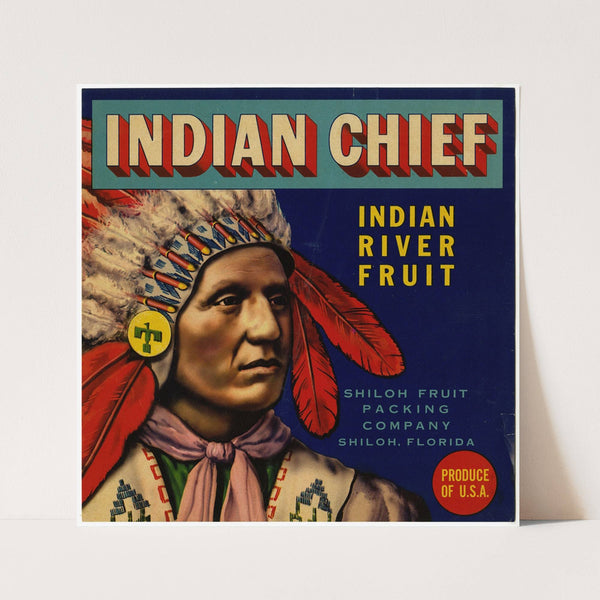 Indian Chief Fruit Label (1930-1950)
