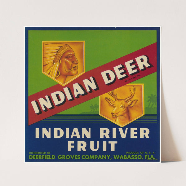 Indian Deer Fruit Label (1940s)