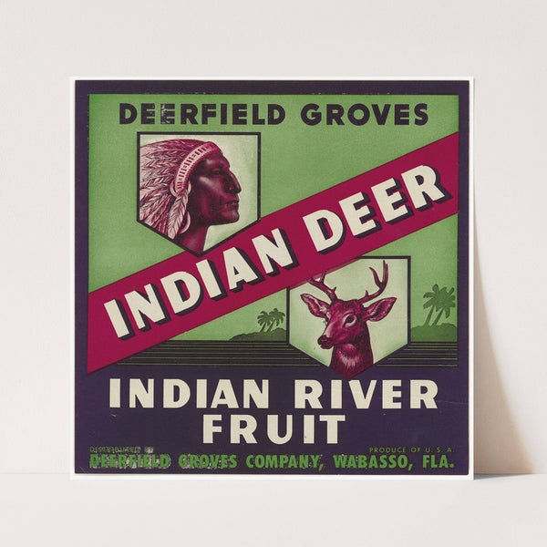 Indian Deer Fruit Label (1940s)
