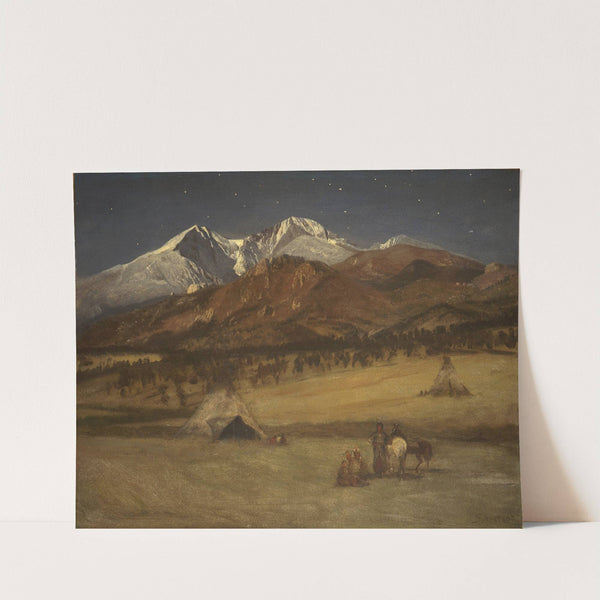Indian Encampment – Evening (between 1876 and 1877) by Albert Bierstadt
