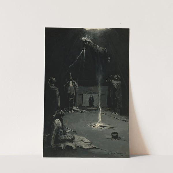 Indian Fire God (The Going of the Medicine-Horse) (from 1895 until 1899) by Frederic Remington